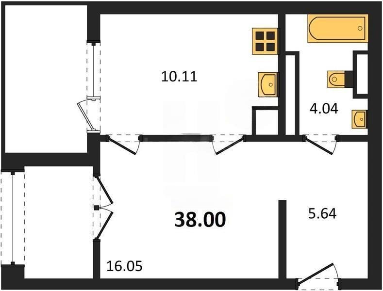 Продажа 1-комнатной квартиры 38,8 кв м, 2/5 этаж, улица Челнокова. Гагаринский район. 