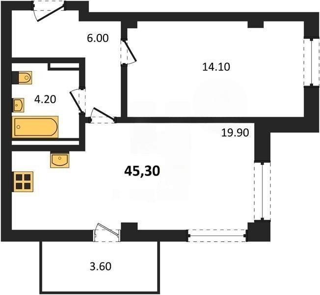 Продажа 1-комнатной квартиры 45,3 кв м, 8/9 этаж, улица Степаняна. Гагаринский район.