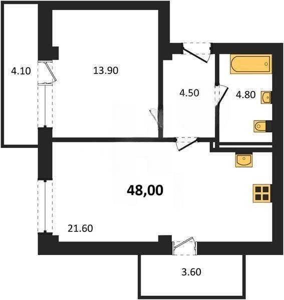 Продажа 1-комнатной квартиры 48,02 кв м, 8/9 этаж, улица Степаняна. Гагаринский район.