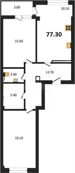 Продажа 2-комнатной квартиры 77,3 кв м, 9/9 этаж, улица Степаняна. Гагаринский район.