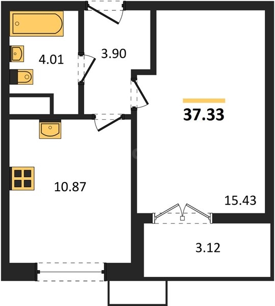 Продажа 1-комнатной квартиры 37,33 кв м, 5/9 этаж, улица Мате Залки. Балаклавский район.