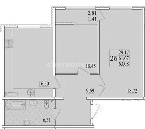 Продажа 2-комнатной квартиры 63,084 кв м, 5/10 этаж, улица Колобова. Гагаринский район.