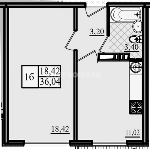 Продажа 1-комнатной квартиры 36,0401 кв м, 2/12 этаж, улица Колобова. Гагаринский район.